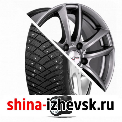 Колесо в сборе Goodyear Ultra Grip Ice Arctic 215/65 R16 T 98 + X-trike X116 6.5xR16 5×114.3 ET45 DIA67.1 Темно-серебристый в Ижевске